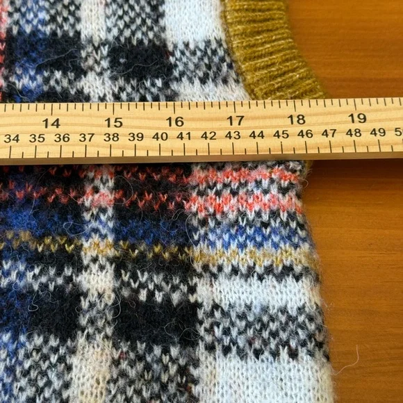 Maeve Plaid Boxy Sleeveless Sweater Vest Womens S Preppy School Girl Academia - Picture 6 of 7